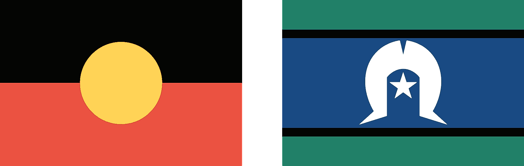 Australian Aboriginal, Torres Strait Islander and Australian flags