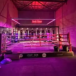 Just Box Boxing Gym at night